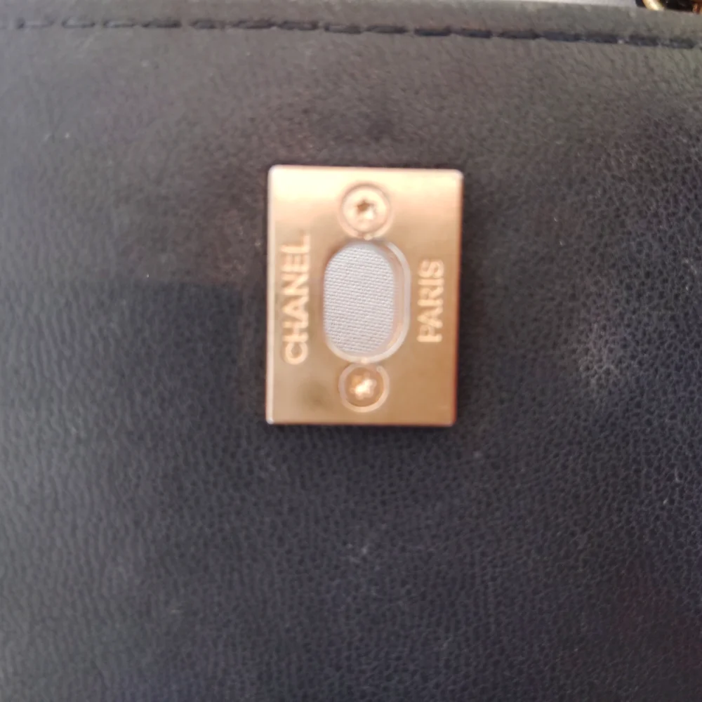 CHANEL Black Quilted Leather Phone Holster